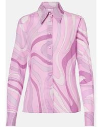 PUCCI - Orchidee Cotton Muslin Shirt - Lyst
