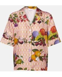 Eres - Cherry Printed Silk Twill Shirt - Lyst