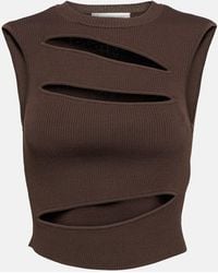 Christopher Esber - Cutout Ribbed-knit Top - Lyst