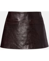 Frankie Shop - Rory Croc-Effect Leather Miniskirt - Lyst