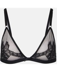 Dolce & Gabbana - Lace-Trimmed Tulle Bralette - Lyst