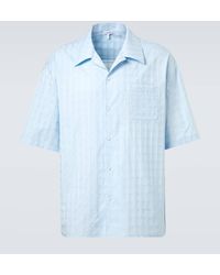 Loewe - Jacquard Logo Cotton Bowling Shirt - Lyst