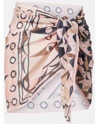 PUCCI - Mixed Print Cotton Beach Cover-Up - Lyst