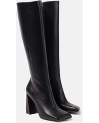 AMINA MUADDI - Botas Marine Nappa Negras Con Tacón De Bloque De 95 Mm, Mujer, Talla - Lyst