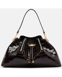 Jimmy Choo - Cinch Medium Croc-Effect Leather Tote Bag - Lyst