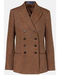 Polo Ralph Lauren - Herringbone Linen, Wool, And Silk Blazer - Lyst