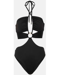 Max Mara - Cutout Halterneck Swimsuit - Lyst