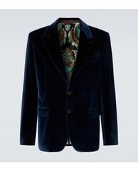Etro - Cotton Velvet Blazer - Lyst