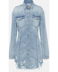 7 For All Mankind - Robe chemise en jean - Lyst