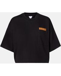 Bottega Veneta - Cropped Cotton Jersey T-Shirt - Lyst