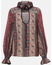 Valentino - Paisley Cotton Muslin Blouse - Lyst
