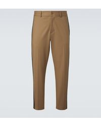 Moncler - Cotton-Blend Straight Pants - Lyst