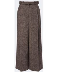 Magda Butrym - Herringbone Wool-Blend Wide-Leg Pants - Lyst