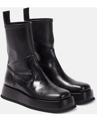 Gia Borghini - Rosie Faux Leather Platform Ankle Boots - Lyst