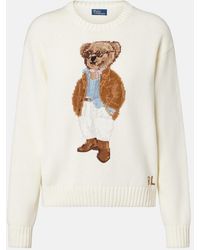 Polo Ralph Lauren - Polo Bear Intarsia Cotton Sweater - Lyst