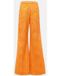 Etro - Bedruckte High-Rise Flared Jeans - Lyst