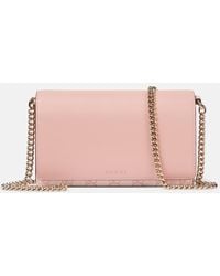 Gucci - Gg Emblem Leather-Trimmed Wallet On Chain - Lyst