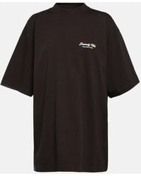 Balenciaga - Bedrucktes T-Shirt Aus Baumwoll-Jersey - Lyst