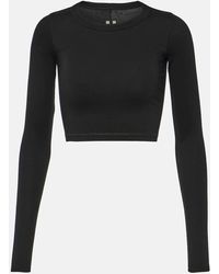 Rick Owens - Top cropped in cotone - Lyst