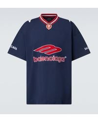 Balenciaga - 3B Football V-Neck T-Shirt Oversized - Lyst