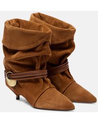 Isabel Marant - Ankle Boots Edrika Aus Veloursleder - Lyst