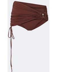Christopher Esber - Embellished Ruched Bikini Bottoms - Lyst