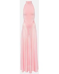 Alaïa - Turtleneck Maxi Dress - Lyst