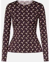 Marine Serre - Top All Over Moon Aus Jersey - Lyst