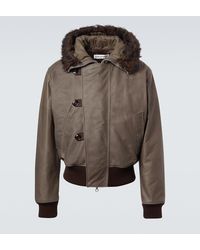 Our Legacy - Compel Shearling-Trimmed Leather Jacket - Lyst