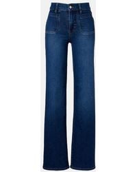 FRAME - Le Slim Palazzo Long Wide-Leg Jeans - Lyst