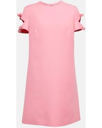 Valentino - Crepe Couture Bow-embellished Minidress - Lyst