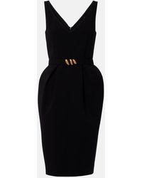 Max Mara - Belted Cady Midi Dress - Lyst