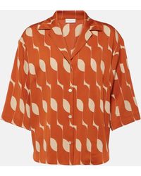 Dries Van Noten - Printed Silk-blend Shirt - Lyst