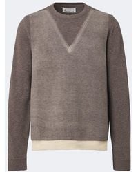 Maison Margiela - Printed Virgin Wool Sweater - Lyst