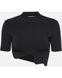 Christopher Esber - Top Cropped Asimmetrico Maparadita - Lyst