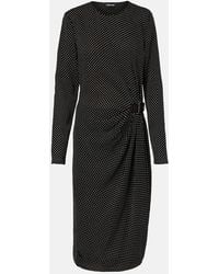 Tom Ford - Polka-Dot Silk Midi Dress - Lyst