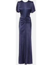 Victoria Beckham - Isabella Gathered Satin Gown - Lyst