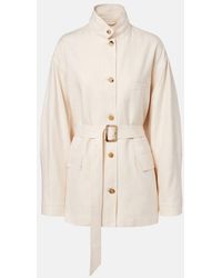 Loro Piana - Belted Linen And Wool Jacket - Lyst