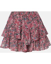 Isabel Marant - Jocadia Printed Cotton Voile Shorts - Lyst