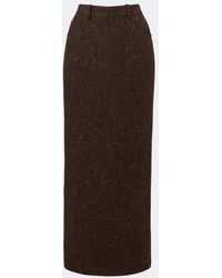 Ralph Lauren - Wool And Cashmere-Blend Tweed Maxi Skirt - Lyst