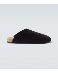 The Row - New Lucca Suede Slip-On Shoes - Lyst