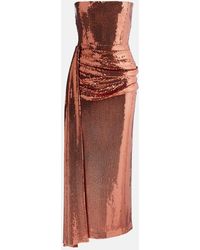 Alex Perry - Abito Lungo A Fascia Con Paillettes - Lyst