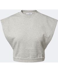 Alaïa - Cropped-Top Aus Fleece Aus Einem Baumwollgemisch - Lyst