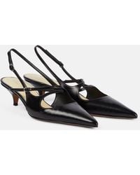 Proenza Schouler - Slash Leather Slingback Pumps - Lyst