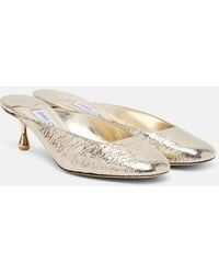Jimmy Choo - Pixie 50 Metallic Mules - Lyst