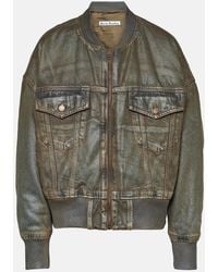 Acne Studios - Coated Denim Bomber Jacket - Lyst