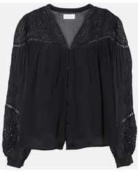 Velvet - Libby Open-Knit Blouse - Lyst