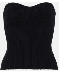 Wardrobe NYC - Ribbed-Knit Cotton-Blend Top - Lyst