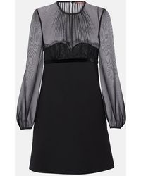 Max Mara - Minikleid Jader Aus Sable Und Seiden-Georgette - Lyst