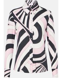 PUCCI - Iride Jersey Satin Shirt - Lyst
